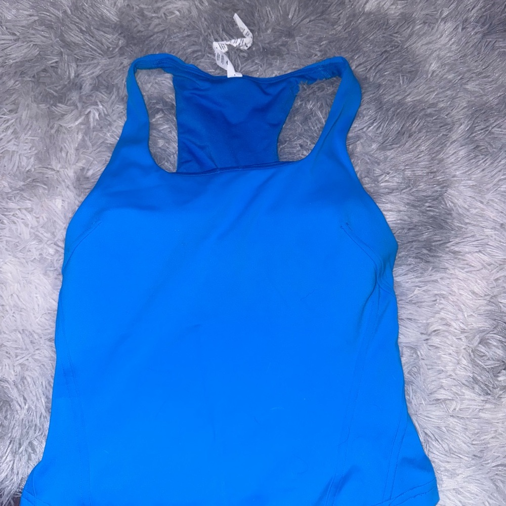 blue lululemon tank top size 4